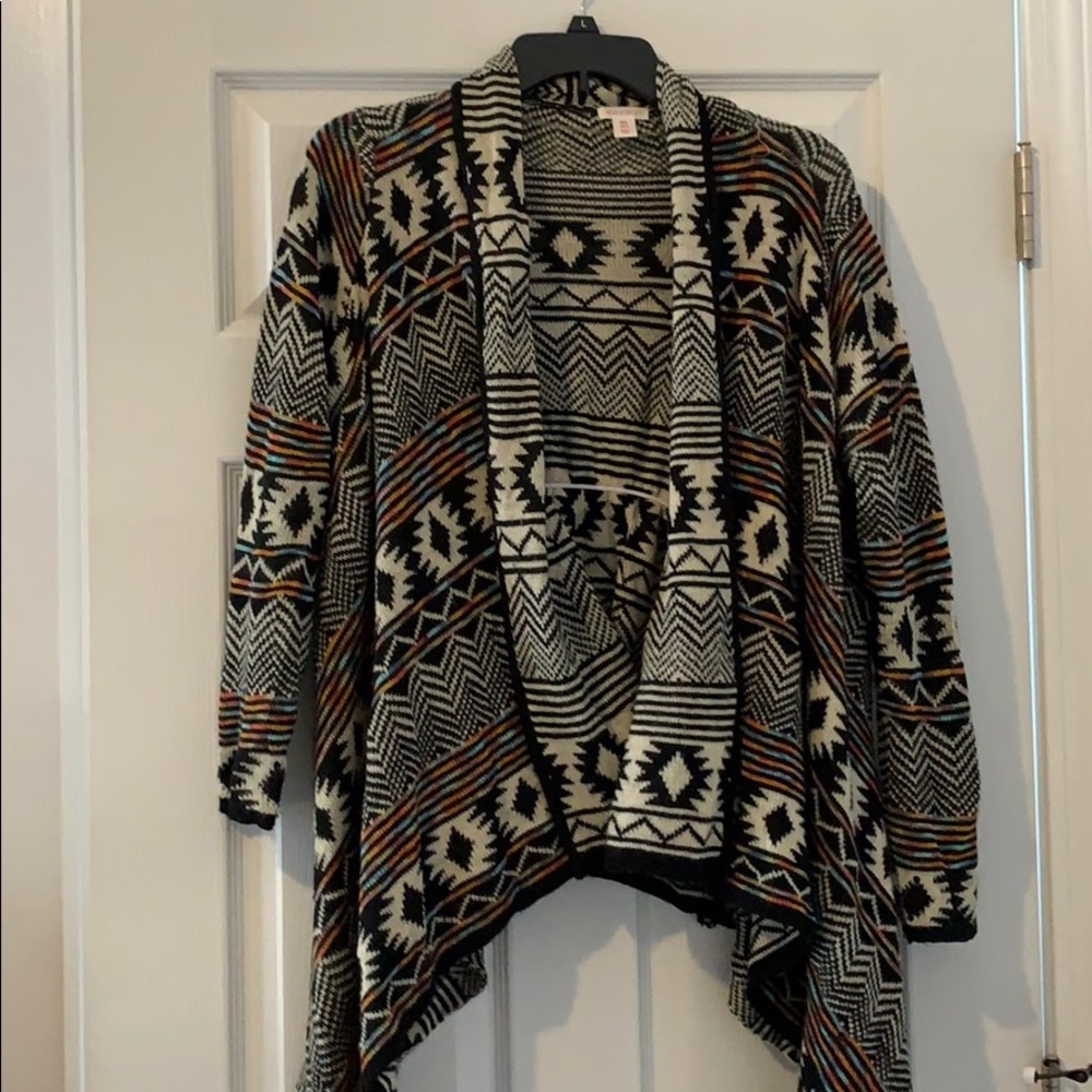Black white and rainbow sweater